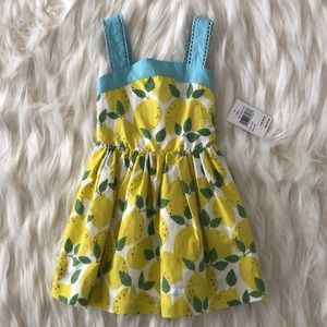 NWT Mini Boden Lemon Dress 2-3y